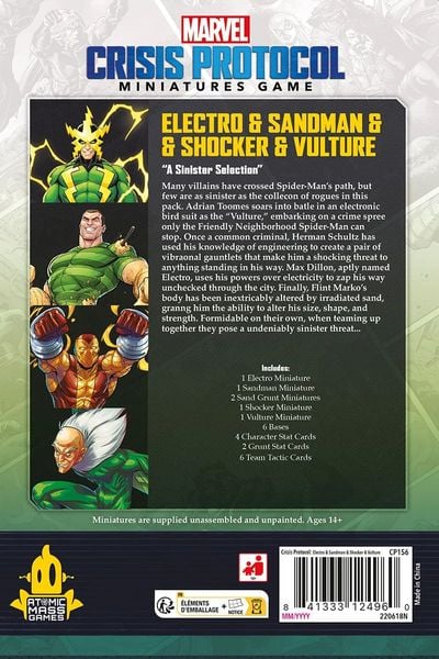 Produktbild: Marvel: Crisis Protocol Electro, Sandman, Shocker & Vulture