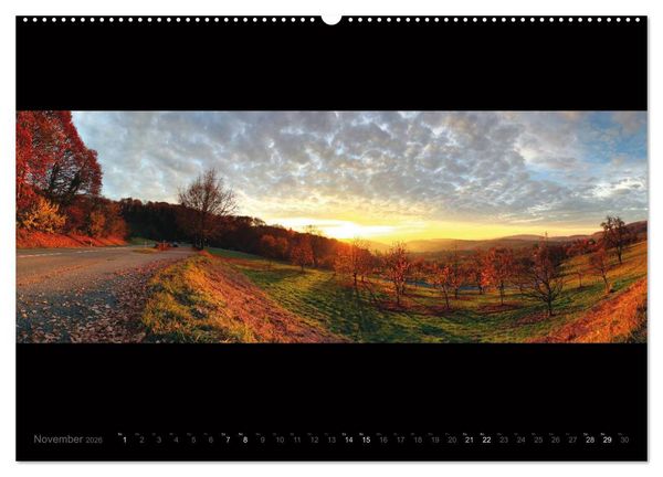 Produktbild: Markgr&auml;flerland-Panoramen - Vier Jahreszeiten in der Toskana Deutschlands (hochwertiger Premium Wandkalender 2026 DIN A2 quer), Kunstdruck in Hochglanz