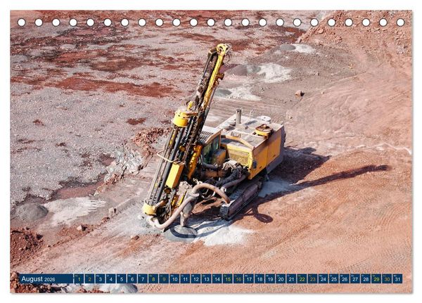 Produktbild: Bergbau - Die Faszination der riesigen Maschinen (Tischkalender 2026 DIN A5 quer), CALVENDO Monatskalender