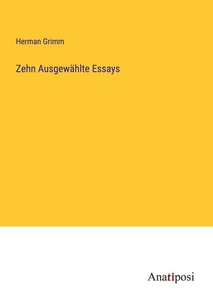 Produktbild: Zehn Ausgew&auml;hlte Essays