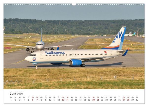Produktbild: Flugzeuge auf Europas Flugh&auml;fen (hochwertiger Premium Wandkalender 2026 DIN A2 quer), Kunstdruck in Hochglanz