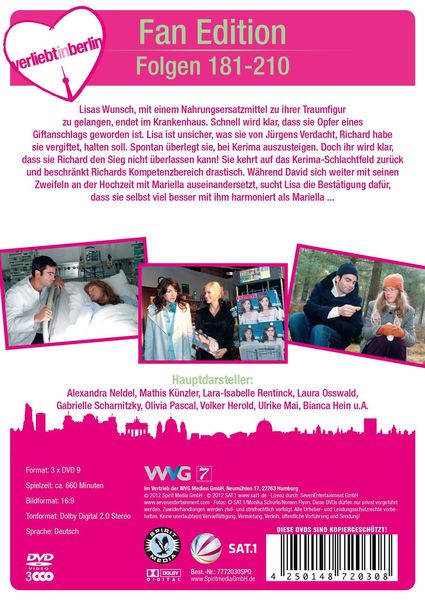 Produktbild: Verliebt in Berlin Box 7 &ndash; Folgen 181-210 [3 DVDs]