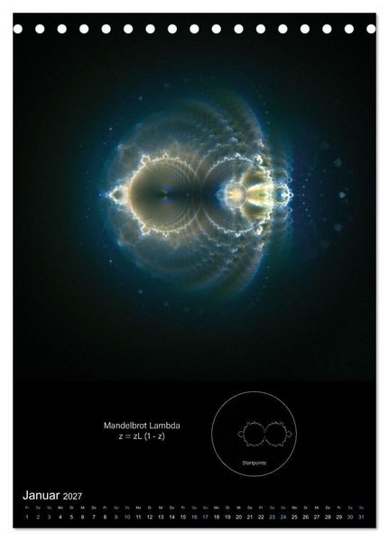 Produktbild: Buddhabrot fractal art (Tischkalender 2027 DIN A5 hoch), CALVENDO Monatskalender