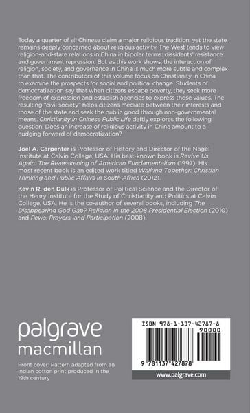 Produktbild: Christianity in Chinese Public Life: Religion, Society, and the Rule of Law