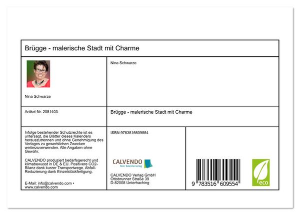 Produktbild: Br&uuml;gge - malerische Stadt mit Charme (Tischkalender 2026 DIN A5 quer), CALVENDO Monatskalender