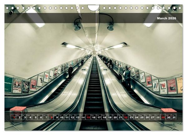 Produktbild: London Underground 2026 (Wall Calendar 2026 DIN A4 landscape), CALVENDO 12 Month Wall Calendar
