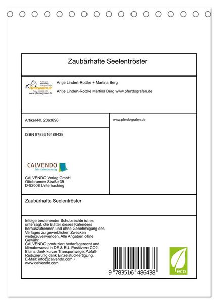 Produktbild: Zaub&auml;rhafte Seelentr&ouml;ster (Tischkalender 2026 DIN A5 hoch), CALVENDO Monatskalender