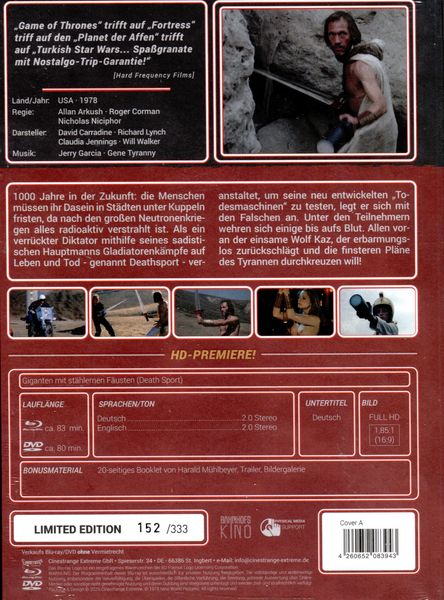 Produktbild: Giganten mit st&auml;hlernen F&auml;usten - Mediabook - Limitiert auf 333 St&uuml;ck - Cover A - Cinestrange Extreme Bahnhofskino Nr. 14 (Blu-ray + DVD)