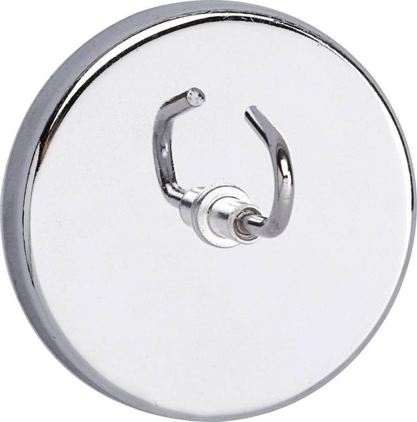 Maul Magnet (Ø x H) 52mm x 31mm rund, mit Haken Silber 1 St. 6155596