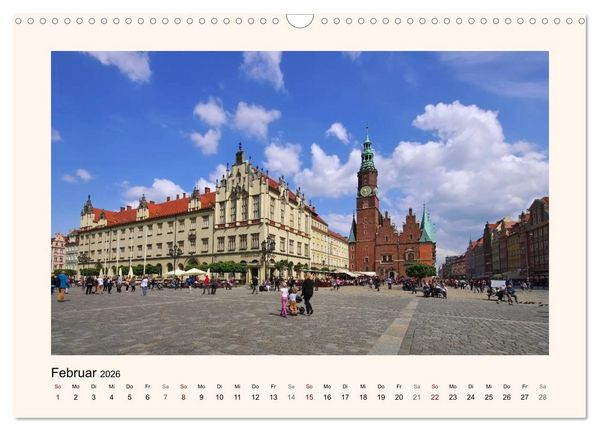 Produktbild: Breslau - Schlesiens Herz an der Oder (Wandkalender 2026 DIN A3 quer), CALVENDO Monatskalender