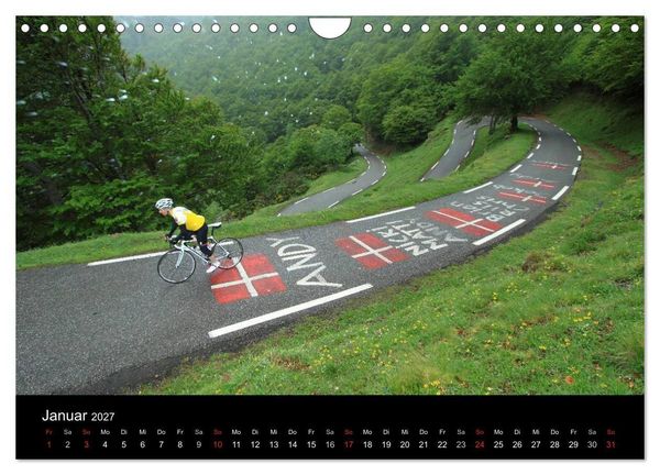 Produktbild: Pyren&auml;enp&auml;sse mit dem Rennrad 2027 (Wandkalender 2027 DIN A4 quer), CALVENDO Monatskalender