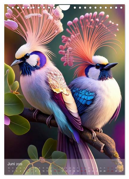 Produktbild: Exotische Harmonie - Paradiesv&ouml;gel und Blumenpracht (Wandkalender 2026 DIN A4 hoch), CALVENDO Monatskalender