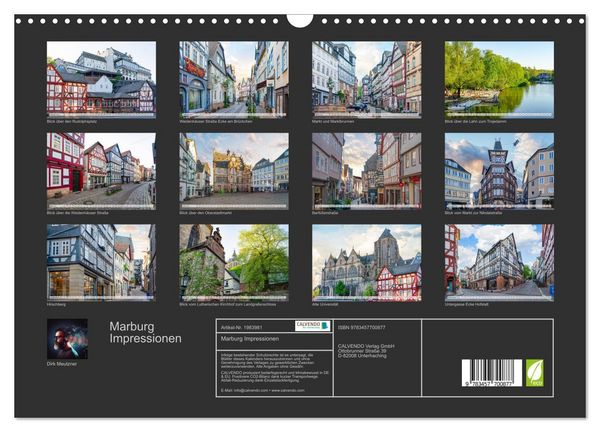 Produktbild: Marburg Impressionen (Wandkalender 2026 DIN A3 quer), CALVENDO Monatskalender