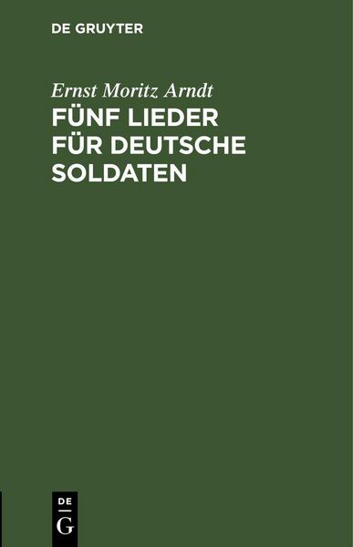 Produktbild: F&uuml;nf Lieder f&uuml;r deutsche Soldaten