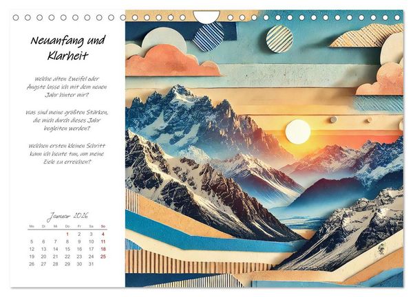 Produktbild: Dein Jahr der St&auml;rke - Reflexionskalender f&uuml;r mehr Selbstbewusstsein (Wandkalender 2026 DIN A4 quer), CALVENDO Monatskalender