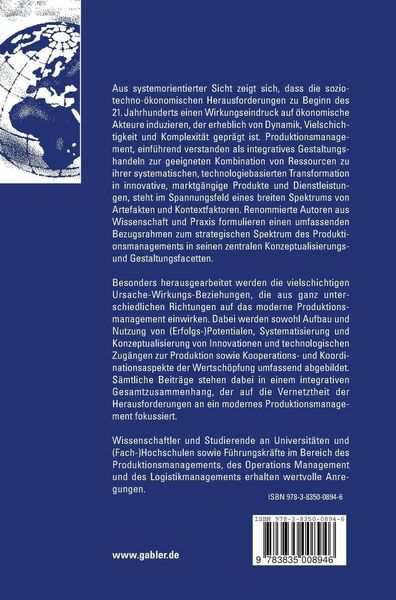 Produktbild: Spektrum des Produktions- und Innovationsmanagements
