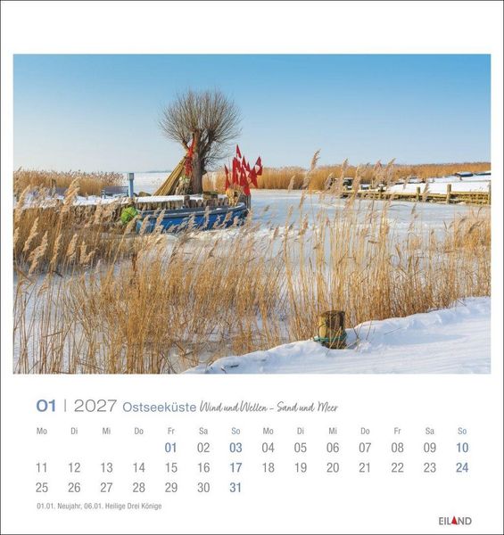 Produktbild: Ostseek&uuml;ste Postkartenkalender 2027 - Wind und Wellen - Sand und Meer