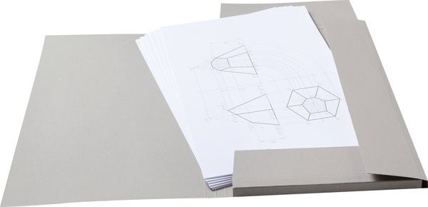 Produktbild: Folia Sammelmappe aus Graupappe mit Gummiband, DIN A3 , ohne Druck