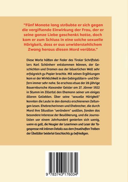 Produktbild: Ehebruch und Gattenmord im frommen Land Tirol