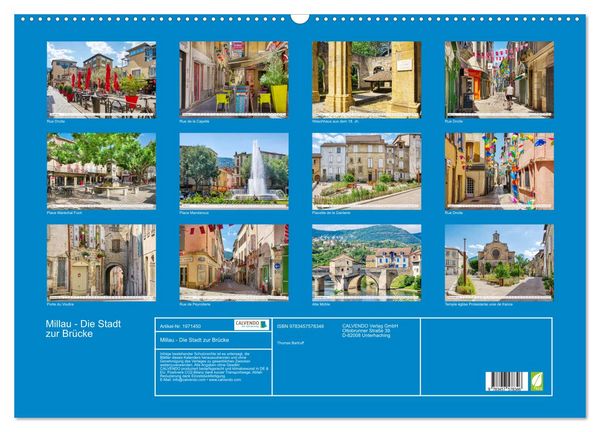 Produktbild: Millau - Die Stadt zur Br&uuml;cke (Wandkalender 2026 DIN A2 quer), CALVENDO Monatskalender