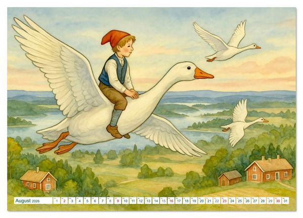 Produktbild: Selma Lagerl&ouml;f (hochwertiger Premium Wandkalender 2026 DIN A2 quer), Kunstdruck in Hochglanz
