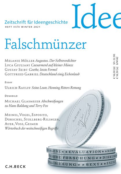 Produktbild: Zeitschrift f&uuml;r Ideengeschichte Heft XV/4 Winter 2021