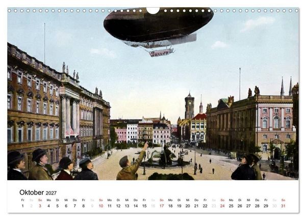 Produktbild: Farbige Gr&uuml;&szlig;e aus dem alten Berlin - Die sch&ouml;nsten Postkarten der Kaiserzeit (Wandkalender 2027 DIN A3 quer), CALVENDO Monatskalender
