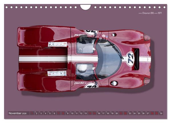 Produktbild: Legenden des Rennsports Historic Sports Cars 1960-1975 (Wandkalender 2026 DIN A4 quer), CALVENDO Monatskalender