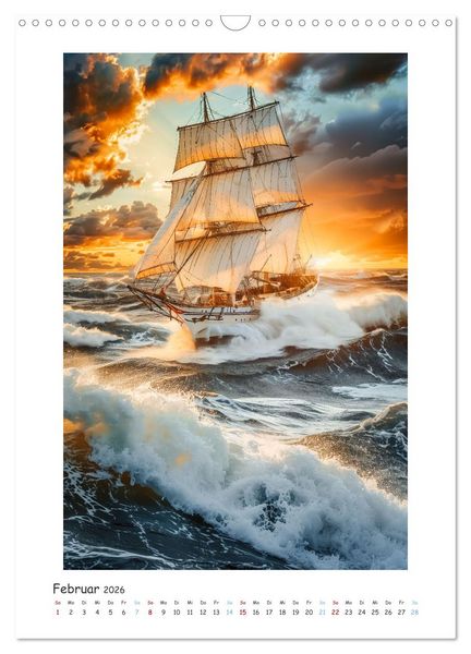 Produktbild: Segelnde Sch&ouml;nheit (Wandkalender 2026 DIN A3 hoch), CALVENDO Monatskalender