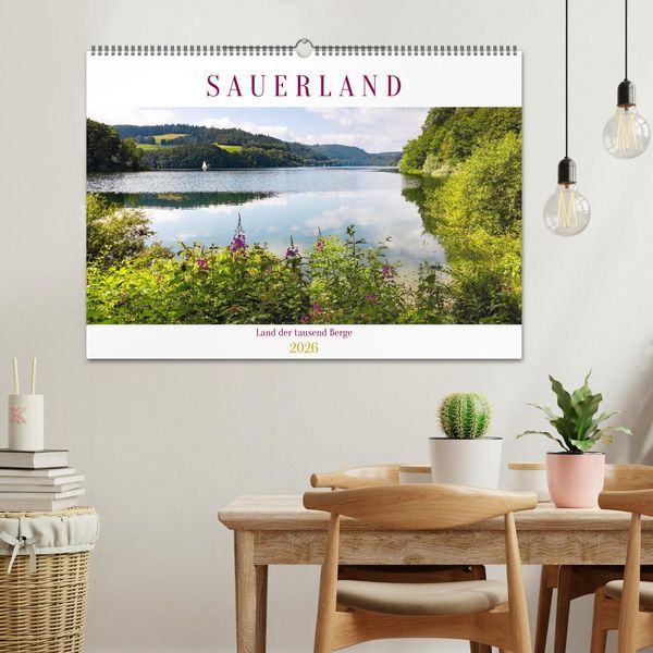 Produktbild: Sauerland - Land der tausend Berge (Wandkalender 2026 DIN A2 quer), CALVENDO Monatskalender