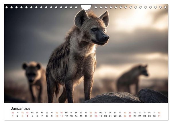 Produktbild: Hy&auml;nen - Afrikas geheimnisvolle J&auml;ger (Wandkalender 2026 DIN A4 quer), CALVENDO Monatskalender