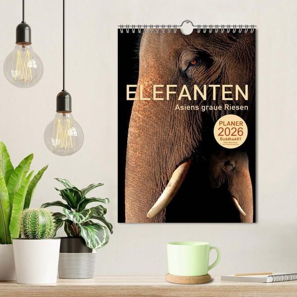 Produktbild: ELEFANTEN - Asiens graue Riesen (Wandkalender 2026 DIN A4 hoch), CALVENDO Monatskalender