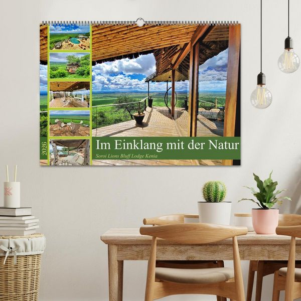 Produktbild: Im Einklang mit der Natur - Soroi Lions Bluff Lodge Kenia (Wandkalender 2026 DIN A2 quer), CALVENDO Monatskalender