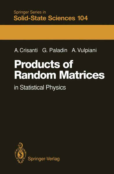 Produktbild: Products of Random Matrices