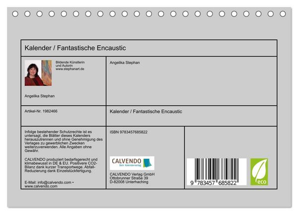 Produktbild: Kalender / Fantastische Encaustic (Tischkalender 2026 DIN A5 quer), CALVENDO Monatskalender