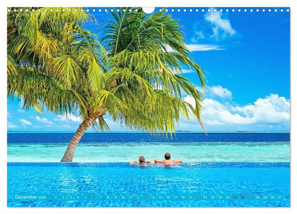 Produktbild: Die Malediven: Fluchtpunkt Sehnsucht (Wandkalender 2026 DIN A3 quer), CALVENDO Monatskalender