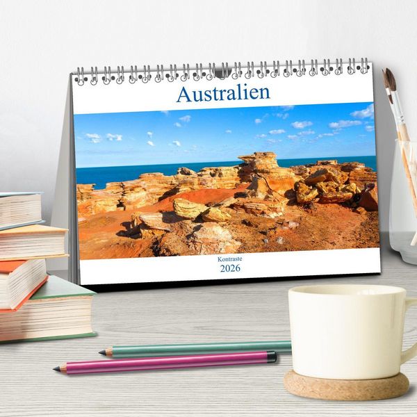 Produktbild: Australien - Kontraste (Tischkalender 2026 DIN A5 quer), CALVENDO Monatskalender