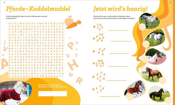 Produktbild: WAS IST WAS Rätseln und Stickern: Pferde