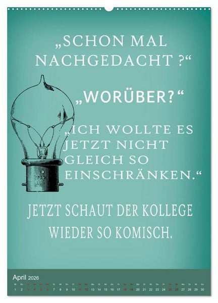Produktbild: B&uuml;ro und so ... (Wandkalender 2026 DIN A2 hoch), CALVENDO Monatskalender
