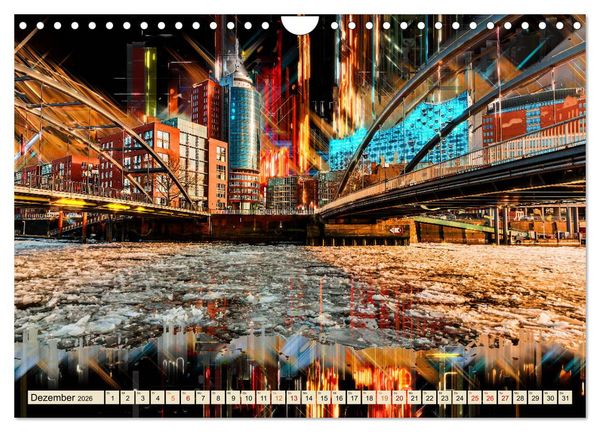 Produktbild: Hamburg abstrakt (Wandkalender 2026 DIN A4 quer), CALVENDO Monatskalender
