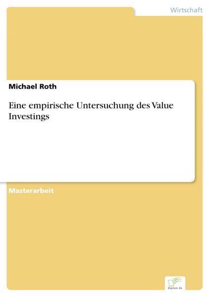 Produktbild: Eine empirische Untersuchung des Value Investings