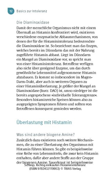 Produktbild: Richtig einkaufen Histamin-Intoleranz