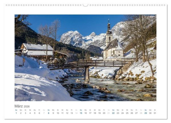 Produktbild: Berchtesgadener Alpen - Land von Watzmann und K&ouml;nigssee (Wandkalender 2026 DIN A2 quer), CALVENDO Monatskalender
