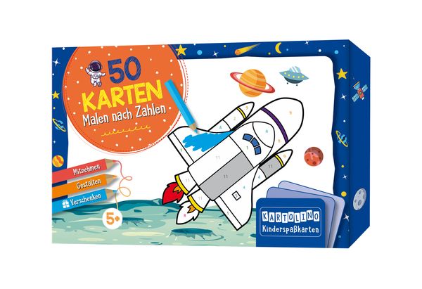 Produktbild: 50 Karten Malen nach Zahlen - Weltraum