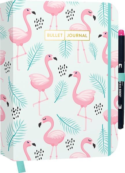 Bullet Journal 'Flamingo' mit original Tombow MONO edge Dual