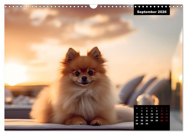 Produktbild: Zwergspitze - kleine Hunde, gro&szlig;e Pers&ouml;nlichkeiten (Wandkalender 2026 DIN A3 quer), CALVENDO Monatskalender
