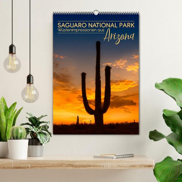 Produktbild: SAGUARO NATIONAL PARK W&uuml;stenimpressionen aus Arizona (Wandkalender 2026 DIN A2 hoch), CALVENDO Monatskalender
