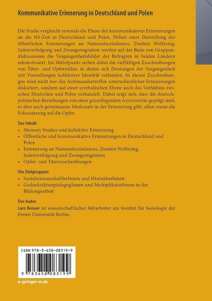 Produktbild: Kommunikative Erinnerung in Deutschland und Polen
