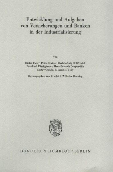 Produktbild: Entwicklung und Aufgaben von Versicherungen und Banken in der Industrialisierung.