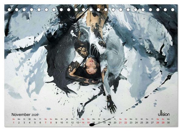 Produktbild: Akt in Farbe &ndash; schwarzwei&szlig; (Tischkalender 2026 DIN A5 quer), CALVENDO Monatskalender